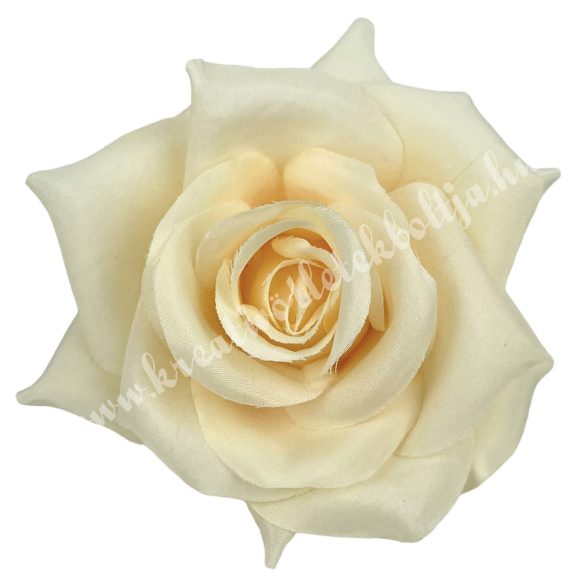 Selyemvirág rózsafej, barack, 10 cm