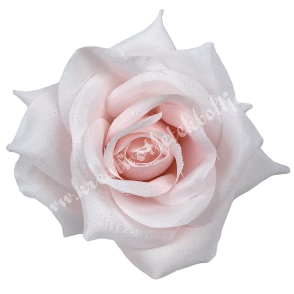 Selyemvirág rózsafej, világos rózsaszín, 10 cm