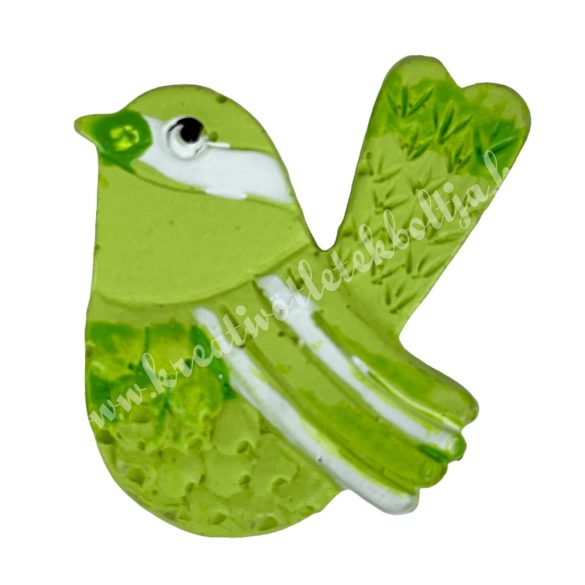 Ragasztható madár, zöld 2,5x3 cm