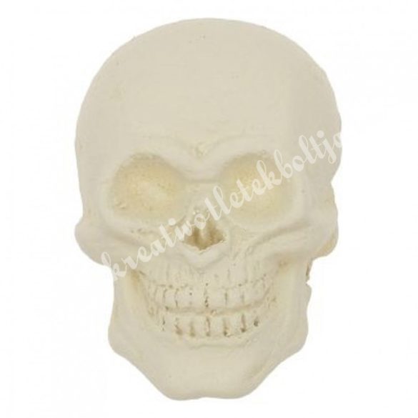 Ragasztható polyresin koponya, krém, 2x3 cm