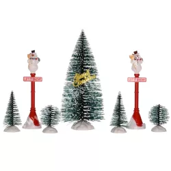 Kandeláber fenyőfával, 2,5-11 cm, 7 db/csomag