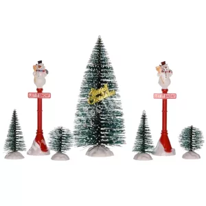 Kandeláber fenyőfával, 2,5-11 cm, 7 db/csomag