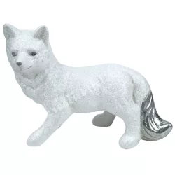 Kerámia róka, csillámos, 15x11,5 cm
