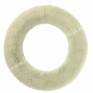 Textil félkoszorú alap, halványzöld, 36 cm