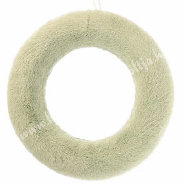 Textil félkoszorú alap, halványzöld, 36 cm