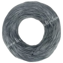 Szőrmés koszorú alap, szürke, 25 cm