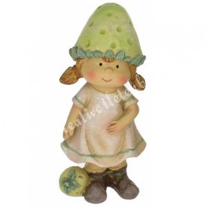 Polyresin eperlány sapkában, 4x9,5 cm