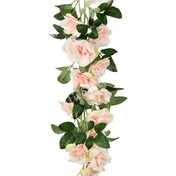 Rózsa girland, rózsaszín, 168 cm