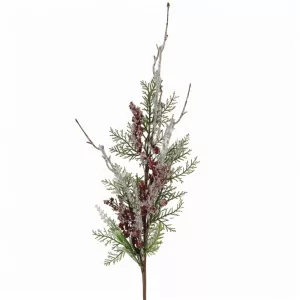 Havas ág bogyóval, piros, 65 cm