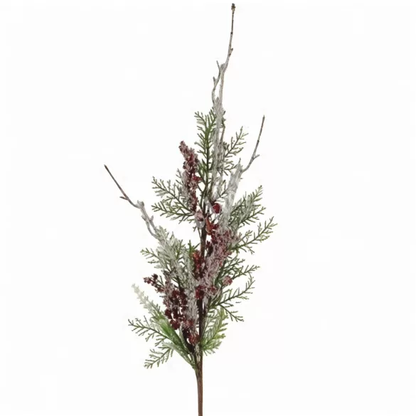 Havas ág bogyóval, piros, 65 cm