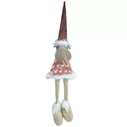 Lógó lábú textil szarvas, rózsaszín, 15x58 cm