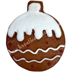 Ragasztható mézeskalács karácsonyfadísz, 4,3x5 cm