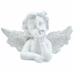 Polyresin angyal, könyöklő, 9x6 cm
