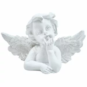 Polyresin angyal, könyöklő, 9x6 cm