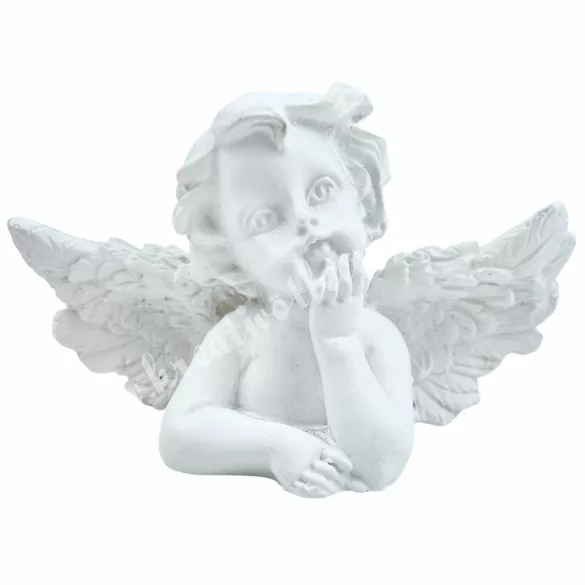 Polyresin angyal, könyöklő, 9x6 cm