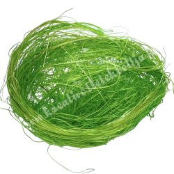 Szizál fészek, zöld, 6x2 cm