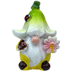 Polyresin manó virágsapkában, 3x4 cm
