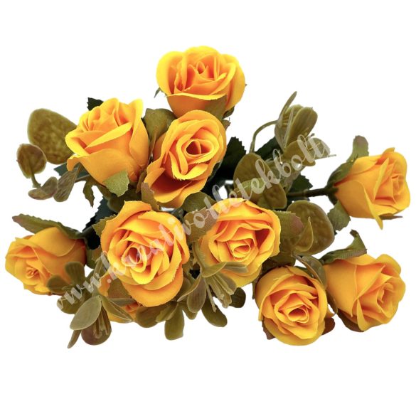 Rózsacsokor, sárga, 28 cm