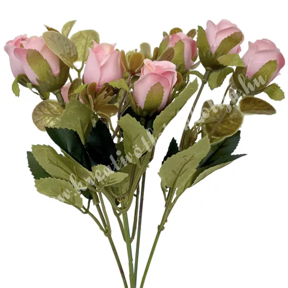 Rózsacsokor, rózsaszín, 28 cm