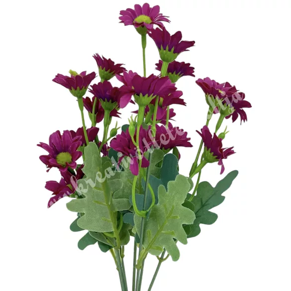 Margaréta csokor, burgundi, 32 cm