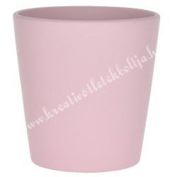 Kerámia kaspó, rózsaszín, 11x11 cm