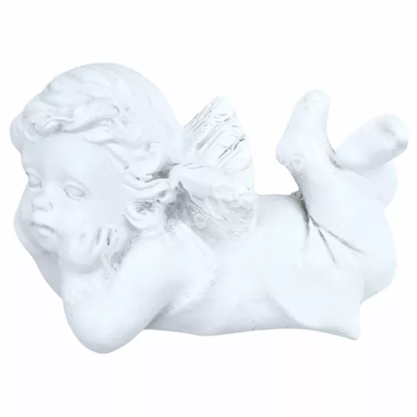 Polyresin angyal, fekvő, 5x3,5 cm