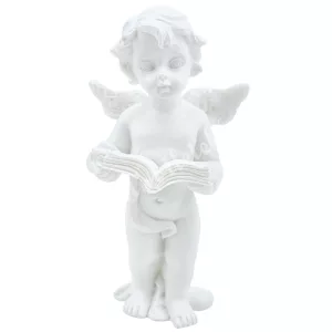 Polyresin angyal, könyvvel, 5x8,5 cm