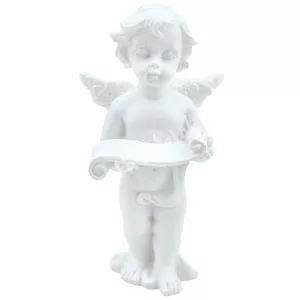 Polyresin angyal, pergamennel, 5x8,5 cm