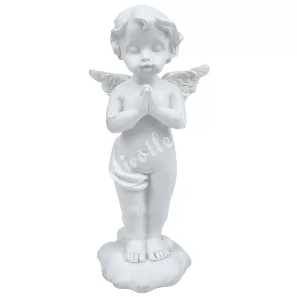 Polyresin angyal, imádkozó, 5x11 cm