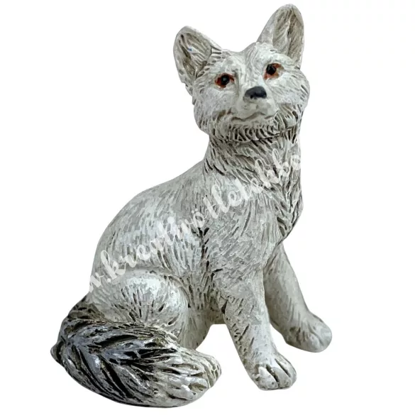 Polyresin farkas, ülő, 4,5x7,5 cm