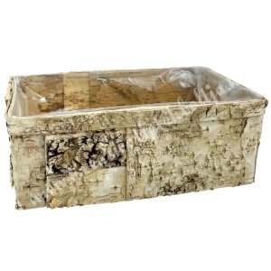 Nyírfakéreg kaspó, natúr, 20x8 cm