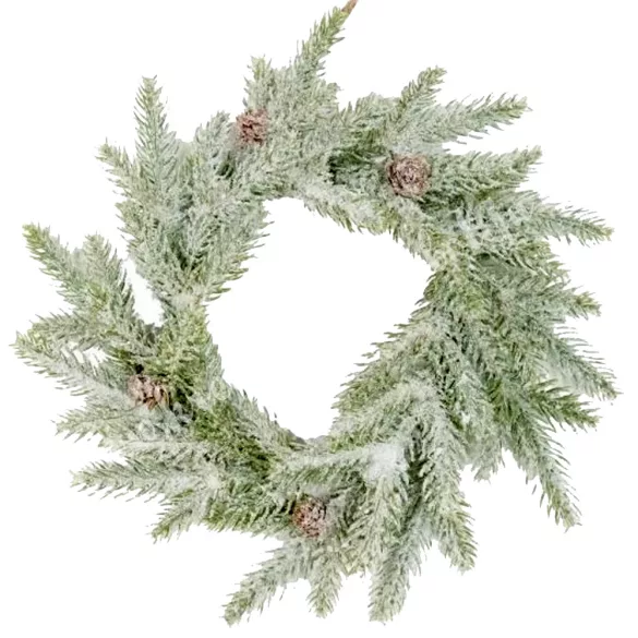 Deres fenyőkoszorú tobozzal, zöld, 27 cm