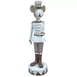 Polyresin egérfiú, 4x14,5 cm