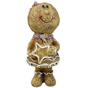 Polyresin mézeskalács figura, csillaggal, 4,5x10 cm