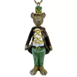 Akasztós polyresin egér, 4x9 cm