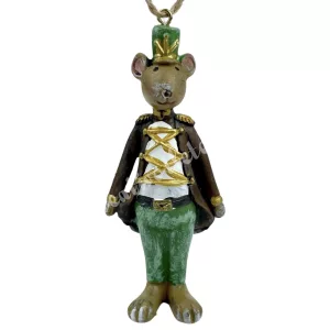 Akasztós polyresin egér, 4x9 cm