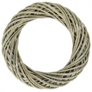 Vesszőkoszorú, szürke, 20 cm
