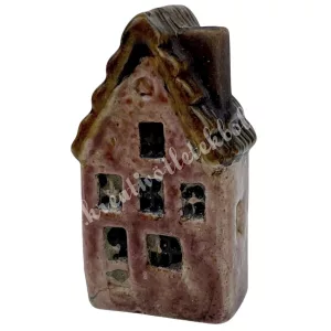 Kerámia házikó, mályva, 3,2x6 cm