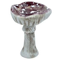 Kerámia gomba, mályva, 5x6,5 cm