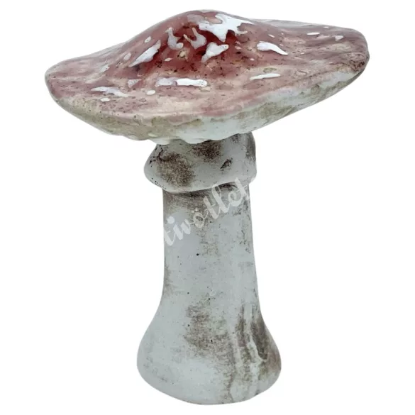 Kerámia gomba, mályva, 5x6,5 cm