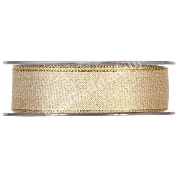 Karácsonyi szalag, arany, csillámos, 2,5 cm (202)