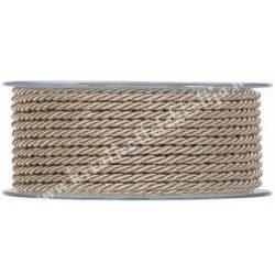 Sodrott zsinór, bézs, 2,5 mm