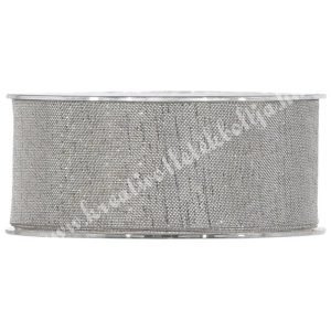 Karácsonyi szalag, ezüst, 4 cm (113)