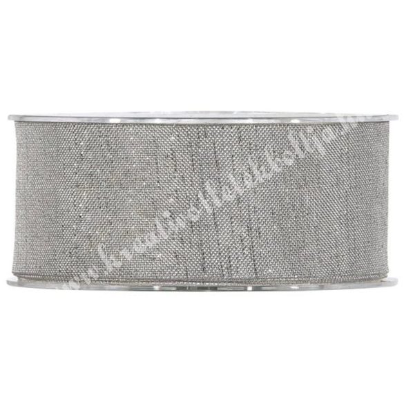 Karácsonyi szalag, ezüst, 4 cm (113)