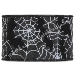 Halloween szalag, pókháló, 6,3 cm