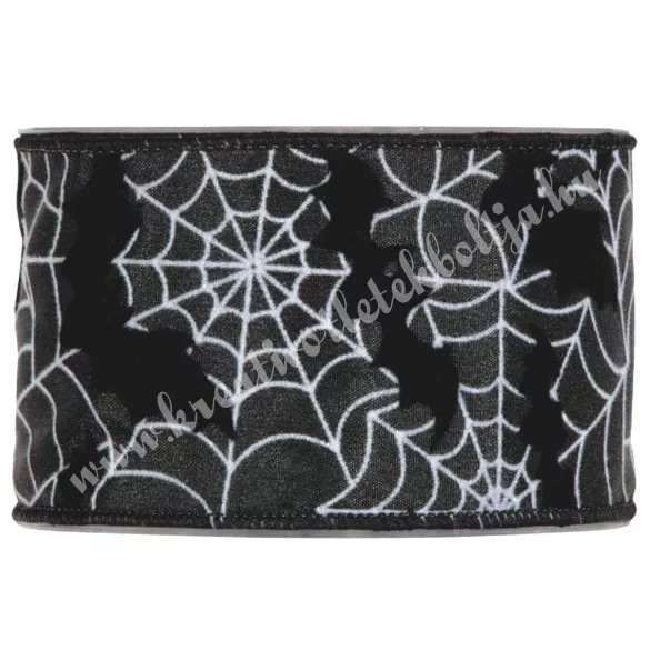 Halloween szalag, pókháló, 6,3 cm