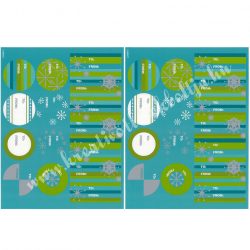 Öntapadós ajándékmatrica, 15 darab/lap, 2 lap/csomag