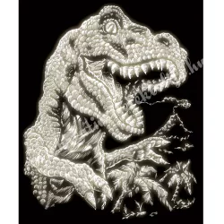   Karckép gravírozó készlet karctűvel, dinoszaurusz, sötétben világító, 20x25 cm