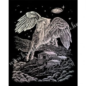 Karckép gravírozó készlet karctűvel, Pegazus, holográf, 20x25 cm