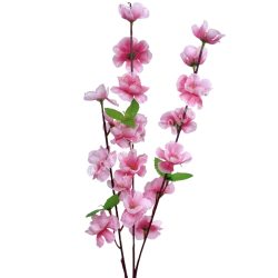 Barackvirág ág, rózsaszín, 63 cm